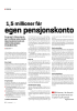 1,5 millioner får egen pensjonskonto