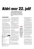 Aldri mer 22. juli!
