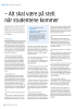 - Alt skal være på stell når studentene kommer