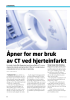 Åpner for mer bruk av CT ved hjerteinfarkt