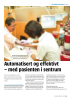 Automatisert og effektivt - med pasienten i sentrum