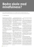 Bedre skole med mindfulness?