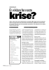 BEREDSKAP: Er vi klare for neste krise?