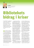Bibliotekets bidrag i kriser