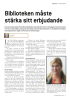 Biblioteken måste stärka sitt erbjudande