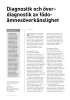 Diagnostik och överdiagnostik av födoämnesöverkänslighet