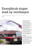 Energibruk stuper med ny ventilasjon