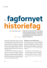 Et fagfornyet historiefag å verne om