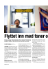 Flyttet inn med faner o g flagg