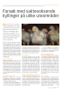 Forsøk med saktevoksende kyllinger på ulike uteområder