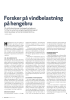 Forsker på vindbelastning på hengebru
