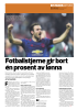Fotballstjerne gir bort én prosent av lønna