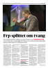 Frp splittet om tvang
