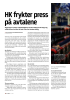 HK frykter press på avtalene