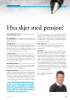 Hva skjer med pensjon?
