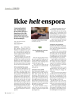 Ikke helt enspora