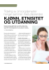 KJØNN, ETNISITET OG UTDANNING