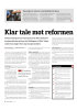 Klar tale mot reformen