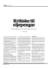 Kritiske til oljepengar
