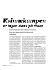 Kvinnekampen er ingen dans på roser