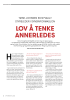 LOV Å TENKE ANNERLEDES