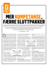 MER KOMPETANSE FÆRRE SLUTTPAKKER