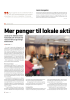 Mer penger til lokale aktiviteter