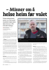 - Minner om å helse heim før valet