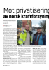 Mot privatisering av norsk kraftforsyning