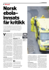 Norsk ebolainnsats får kritikk