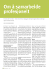 Om å samarbeide profesjonelt