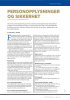 PERSONOPPLYSNINGER OG SIKKERHET