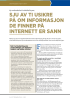 SJU AV TI USIKRE PÅ OM INFORMASJON DE FINNER PÅ INTERNETT ER SANN