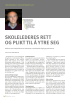 SKOLELEDERES RETT OG PLIKT TIL Å YTRE SEG