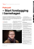 - Start forebygging i barnehagen