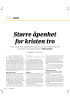 Større åpenhet for kristen tro