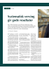 Systematisk verving gir gode resultater