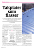 Takplater som flasser
