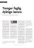 Trenger faglig dyktige lærere