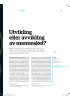 Utvikling eller avvikling av mennesket?
