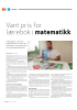Vant pris for lærebok i matematikk