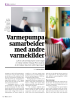 Varmepumpa samarbeider med andre varmekilder