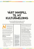vÅRT innspill til Ny kulturmelding