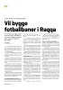 Vil bygge fotballbaner i Raqqa