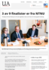 3 av 9 finalister er fra NTNU