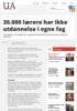 30.000 lærere har ikke utdannelse i egne fag