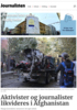 Aktivister og journalister likvideres i Afghanistan