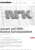 Ansatt ved NRK-kontor koronasmittet