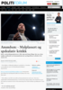 Anundsen: - Malplassert og spekulativ kritikk