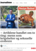 - Artiklene handlet om to ting: menn som krigshelter og seksuelle erobrere